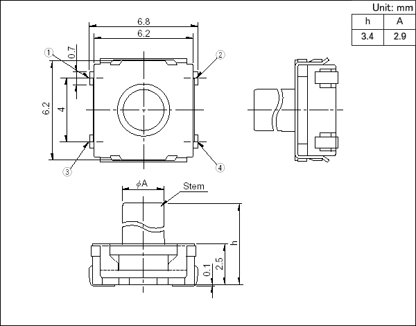 alps輕觸開關SKRAALE010